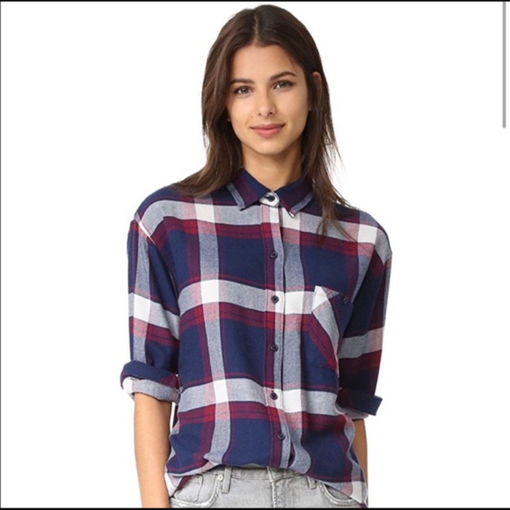 Rails Navy Red Catalina Jackson Wine Plaid Shirt